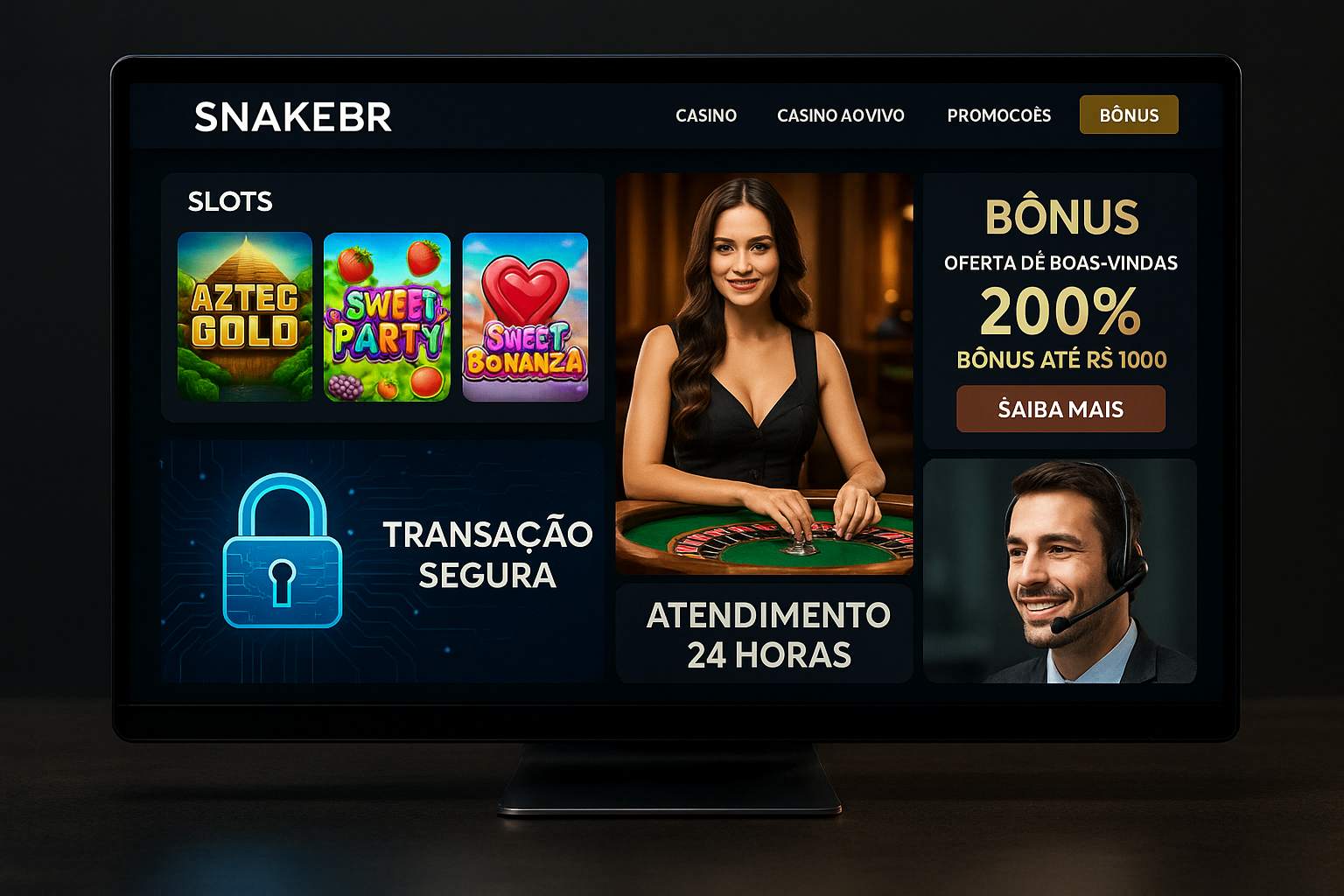 Login no Cassino SNAKEBR